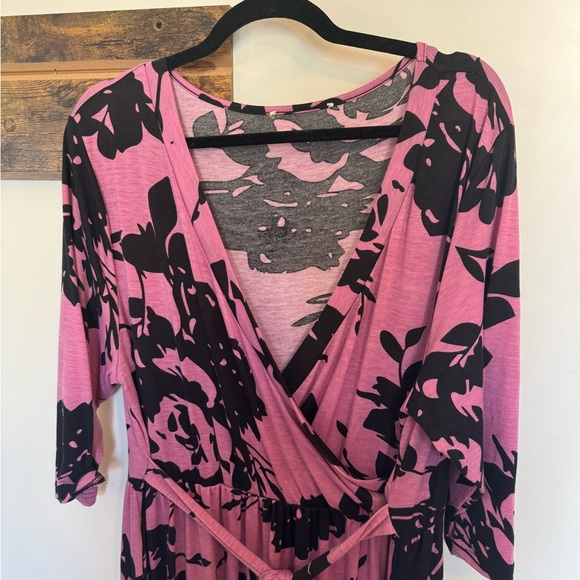 NWOT Purple Floral Maxi Dress - Picture 3 of 6